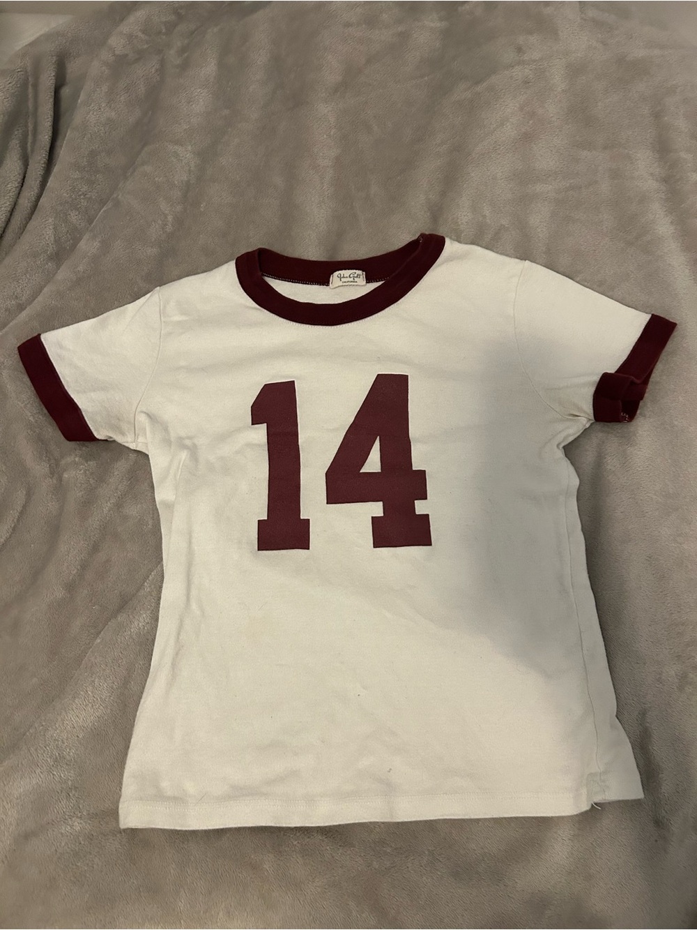 John galt 14 white and crimson shirt